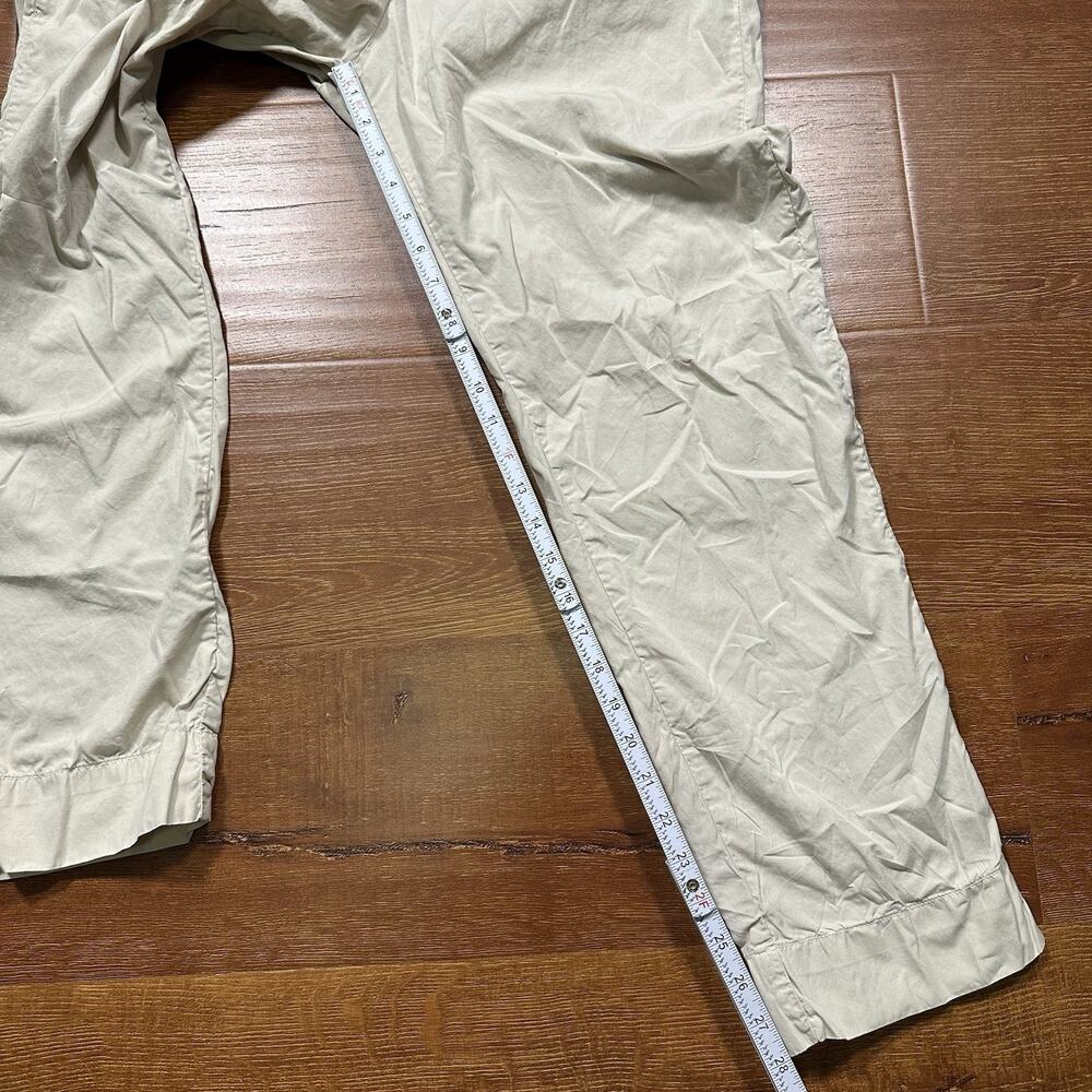 SKU Save Khaki United Pants Men L Beige Woven Cotton USA Made Lightweight Lounge - Picture 6 of 13